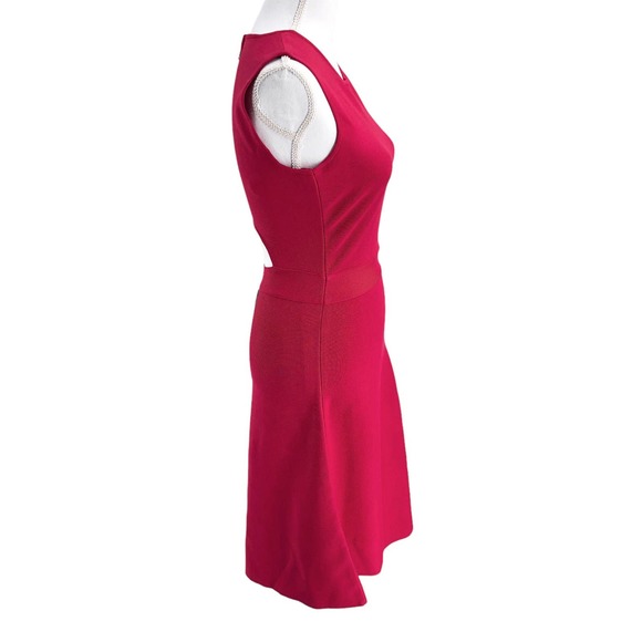 BCBG MAXAZRIA NEW Womens Size Small Fit & Flare Ponte Knit Lacee Dress Sangria - Picture 4 of 9